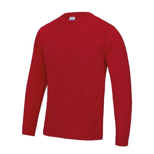 Awdis Just Cool Long Sleeve Cool T Fire Red